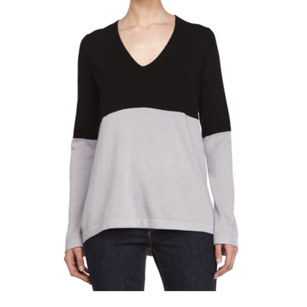 Halston Heritage Colorblock Sweater S Cashmere
